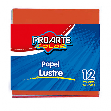 Papel Lustre Proarte Fajo 24 Hojas 10X10 cm Surtido