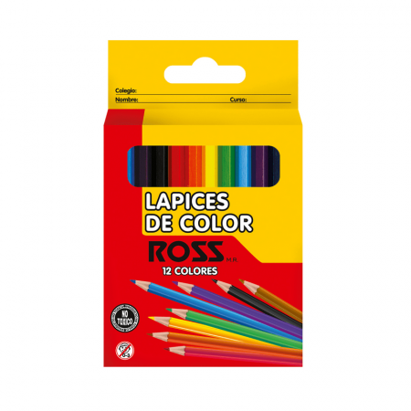 Lápiz Color Ross Corto 12 Colores