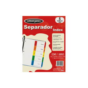 Separador Wilson Jones Carta Multidex 1-5