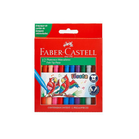 Plumón Faber Castell Fiesta 12 Colores