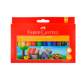 Plasticina Faber Castell Jumbo Triangular Surtido 12 Colores