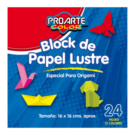 Papel Lustre Proarte 24 Hojas 16X16 cm Surtidos