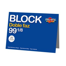 Block Dibujo Proarte 99 1/8 Doble Faz 20 Hojas