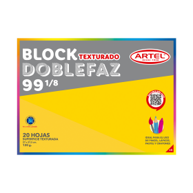 Block de Dibujo Artel 99 1/8 Doble Faz Texturado 20 Hojas