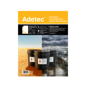 Etiqueta Autoadhesiva Adetec Súper Resistente 2 por Hoja 216x138 mm 25 Unidades