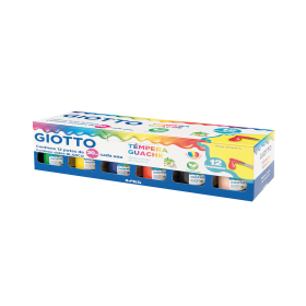 Témpera Giotto Doble Blanco 20 ml 12 Colores