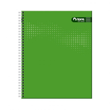 Cuaderno Universitario Torre Caligrafía Vertical Liso Espiral Doble 100 Hojas