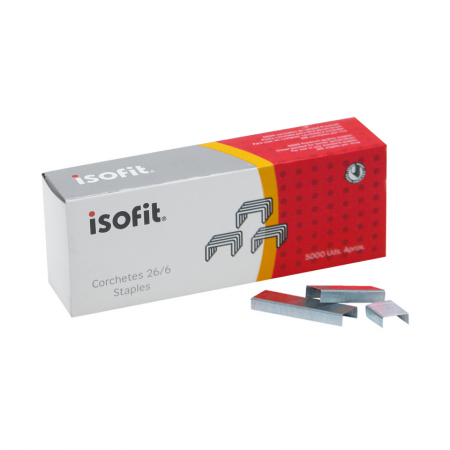 Corchetes Isofit 26/6 Caja de 1000 Unidades