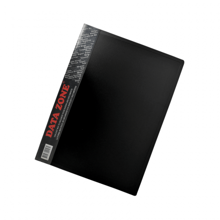 Carpeta con gusano A4 Data Zone 612 Clip File Negro