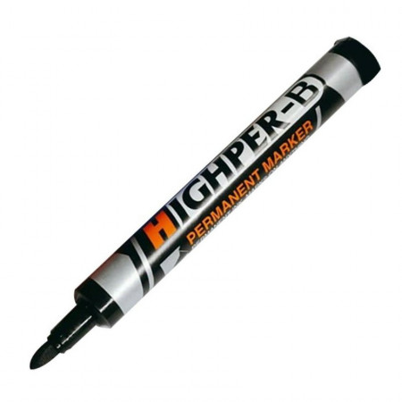Marcador Permanente Monami Highper-B Punta Redonda Negro