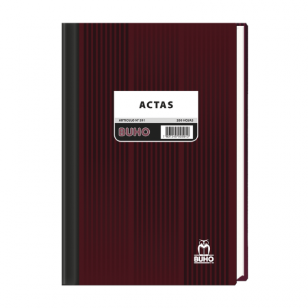 Libro de Actas Buho Lineal Nro 591 200 Hojas