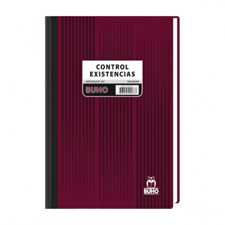 Libro de Contabilidad Buho Control Existencias Nro 187 100 Hojas
