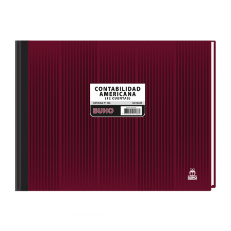 Libro de Contabilidad Buho Contabilidad Americana 50 Hojas