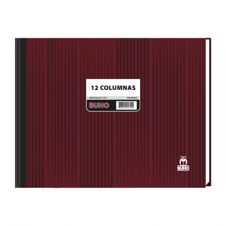 Libro de Contabilidad Buho 12 Columnas 100 Hojas