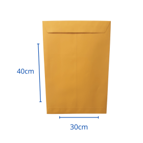 Sobre Saco Teknofas 30x40 con Velcro Amarillo