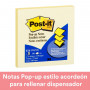 Nota Adhesiva 3M Post-It para Dispensador Pop Up Amarillo