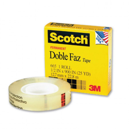Cinta Adhesiva 3M Scotch 665 12.7 mm X 22.8 M