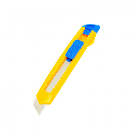 Cuchillo Cartonero Selloffice grande con Freno Naranja. Azul