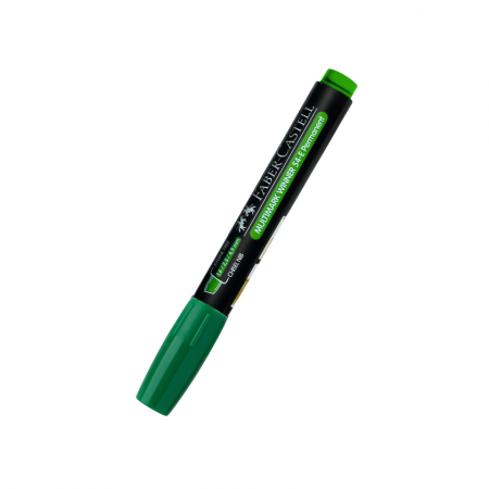 Marcador Permanente Faber Castell 54 Punta Biselada Verde
