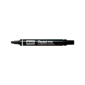 Marcador Permanente Pentel N 60 Punta Biselada Negro