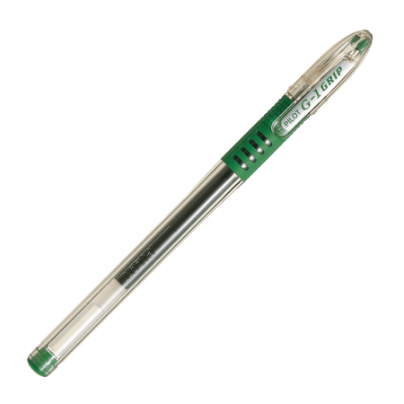 Bolígrafo Pilot Roll Ball G-1 Recargable con Grip 0.5 mm Verde