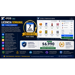 K-POS licencia semanal 7 dias