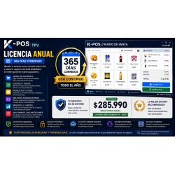 K-POS licencia anual 365 dias