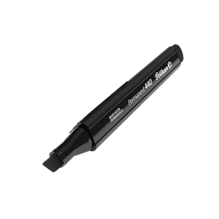 Marcador Permanente Pelikan 440 Punta Biselada Negro
