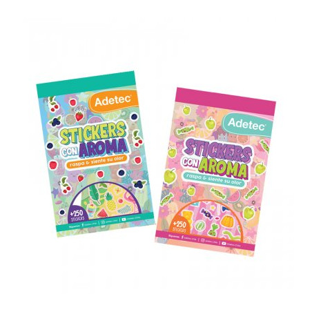 Block de Stickers Adetec Con Aroma