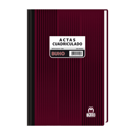 Libro de Actas Buho Cuadriculado Nro 1590 200 Hojas