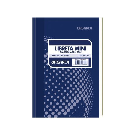 Libreta de Apuntes Orgarex Mini 5 mm 100 Hojas