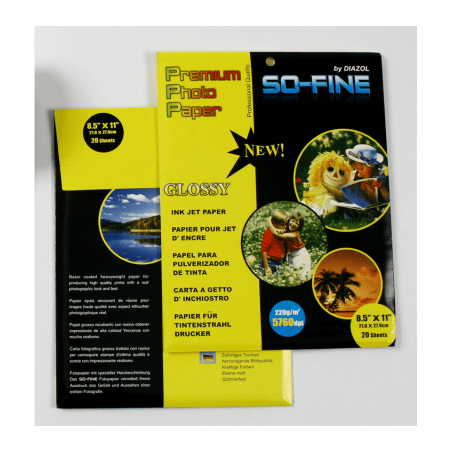 Papel Foto Diazol Brillant Inkjet Carta 200 g 20 Hojas