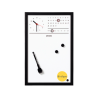 Planificador Magnético Bisilque con Reloj y Marco de Madera 30X45 Negro