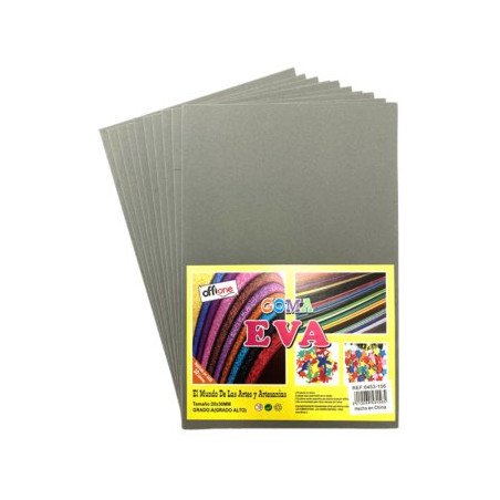 Goma Eva Offione Gris 40X60 Cm Paquete de 10 Unidades