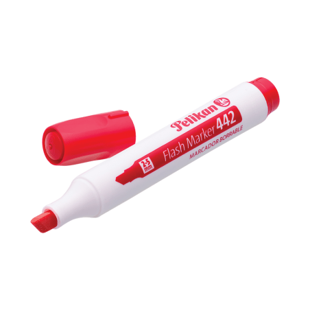 Plumón Pizarra Pelikan 442 Punta Biselada Rojo