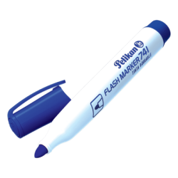 Plumón Pizarra Pelikan 741 Punta Redonda Azul