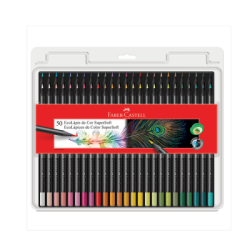 Lapiz Color Faber Castell Supersoft Estuche de 50 Colores