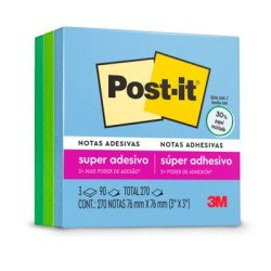Notas Adhesivas 3M Post-It 3 Colores 76x76 mm 270 hojas