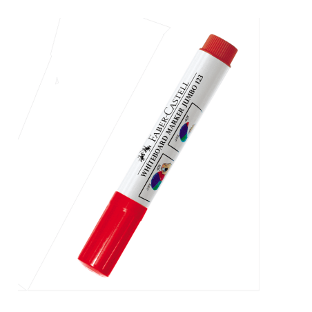 Plumón Pizarra Faber-Castell 123 Jumbo Desechable Rojo